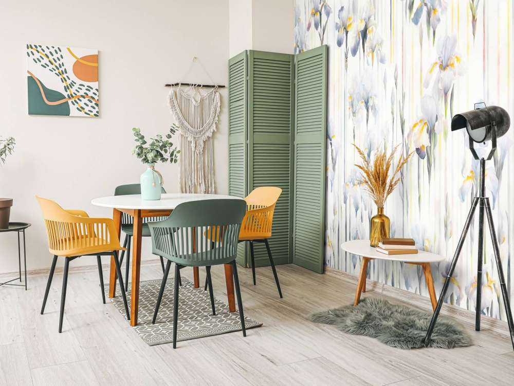 Iris og striper sømløs blå