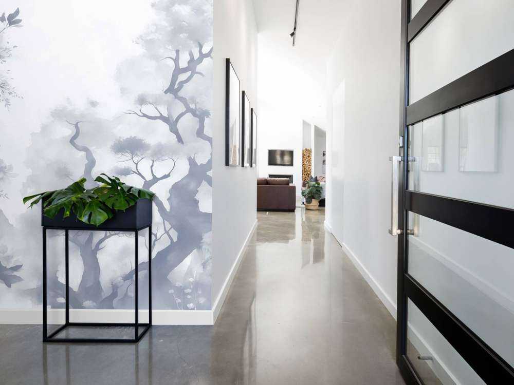 Blomstrende trær Brune