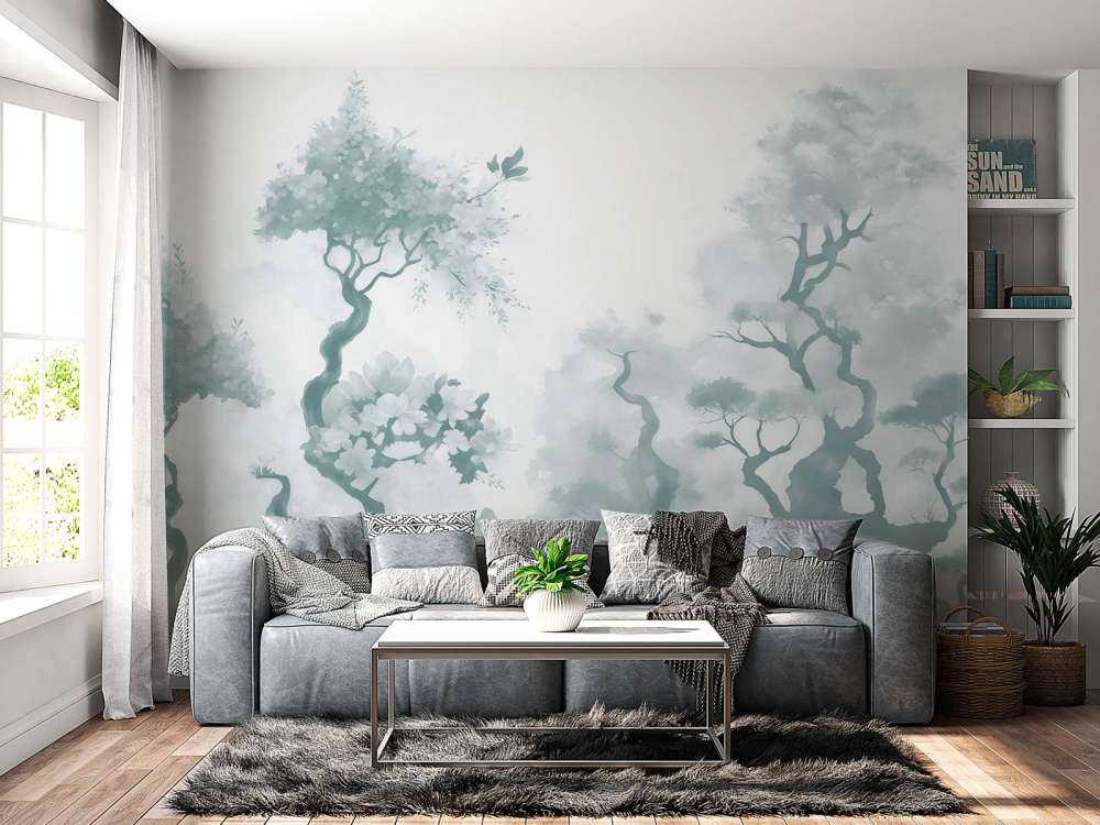 Blomstrende trær Grønn