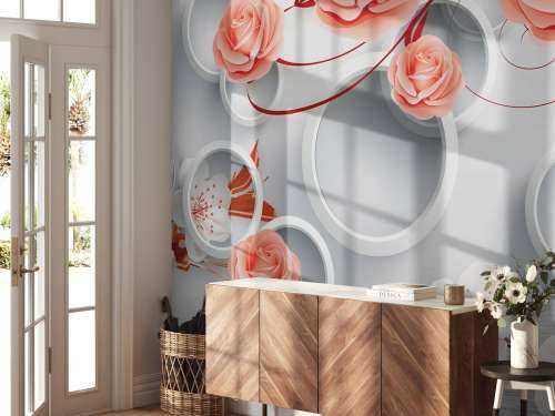 3D sirkler og blomster