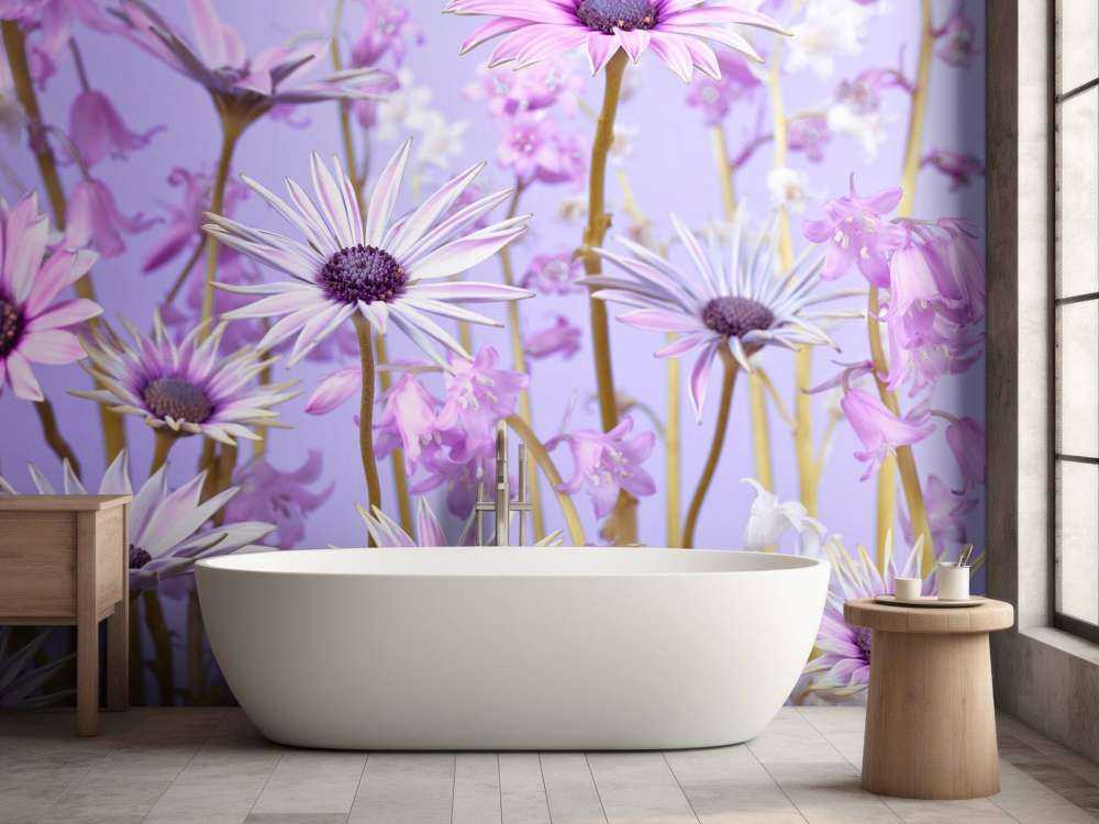 Fargerike lilla blomster
