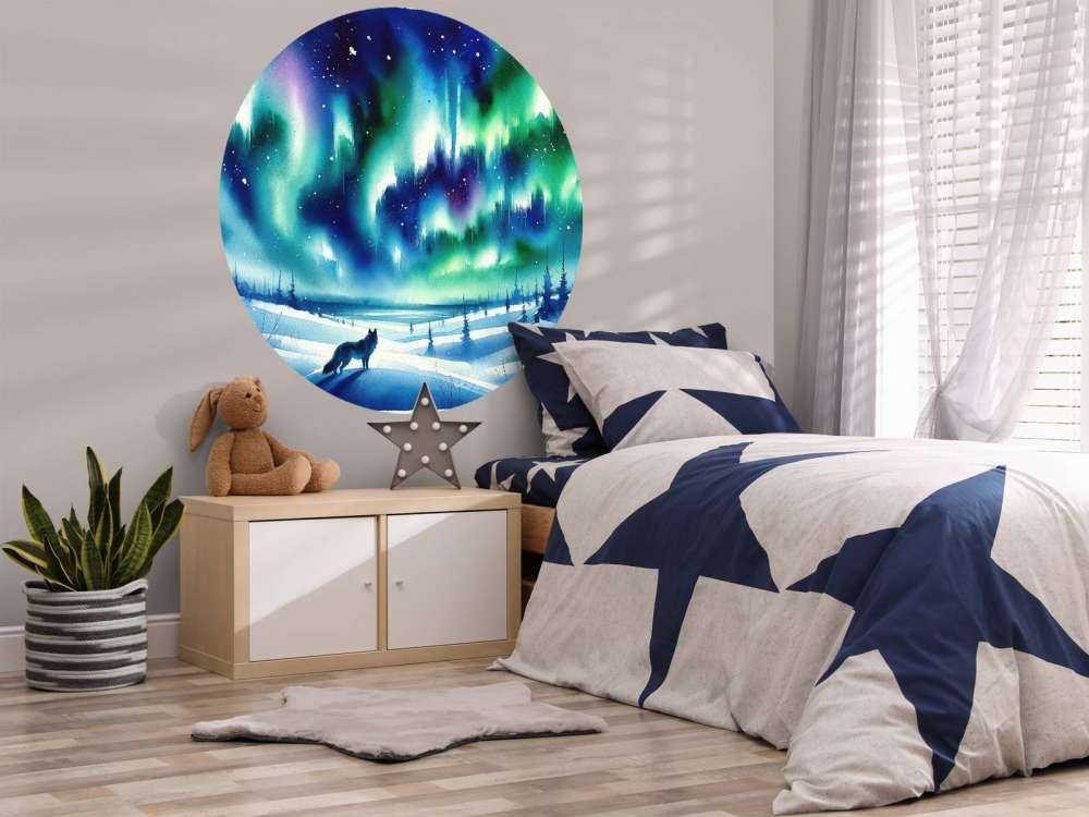 Fjellrev og Nordlys