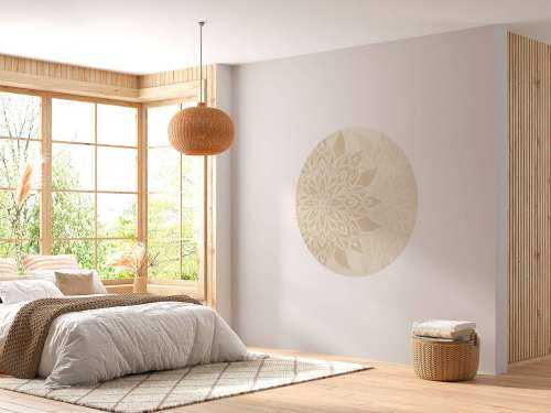 Beige Mandala Dobbeltrom