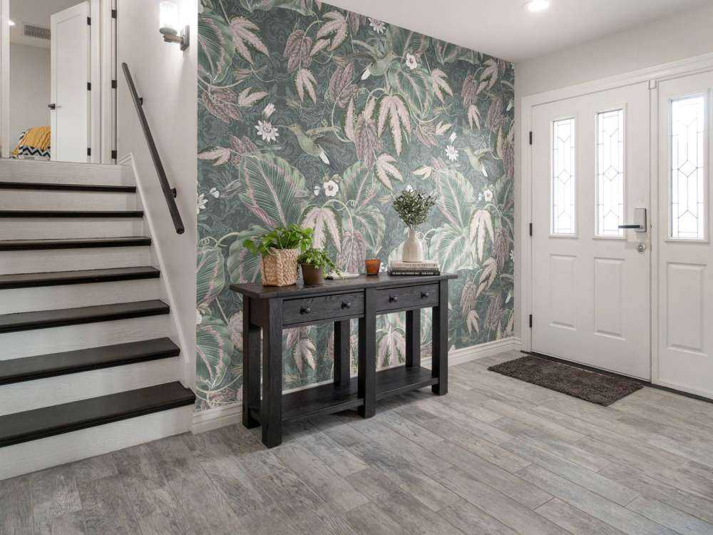 Tropiske paradisfugler - vintage grønn