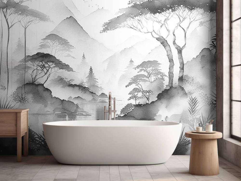 Fjellsjø i Tåkete Blekk