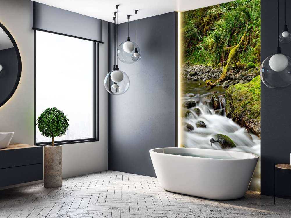 Grønn stein med elv