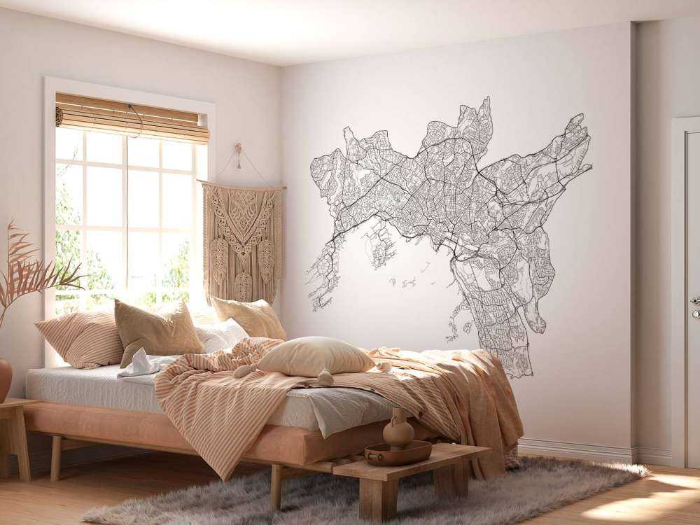 Kart over Oslo, hvitt