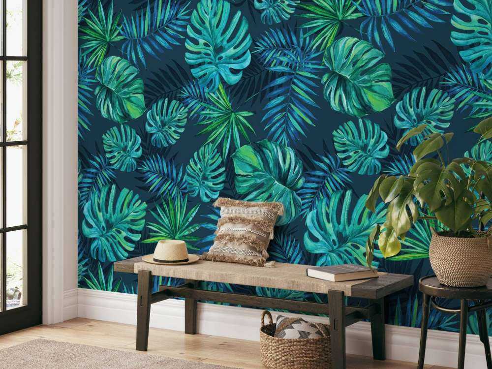 Tropiske akvarellplanter