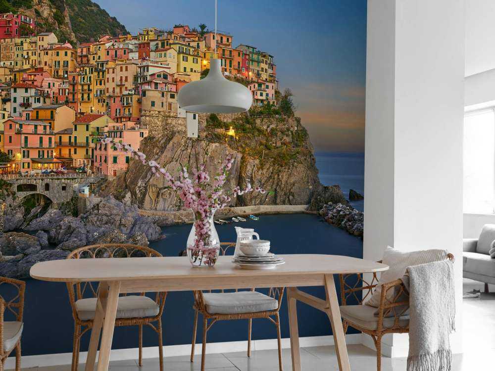 Fargede hus i Italia