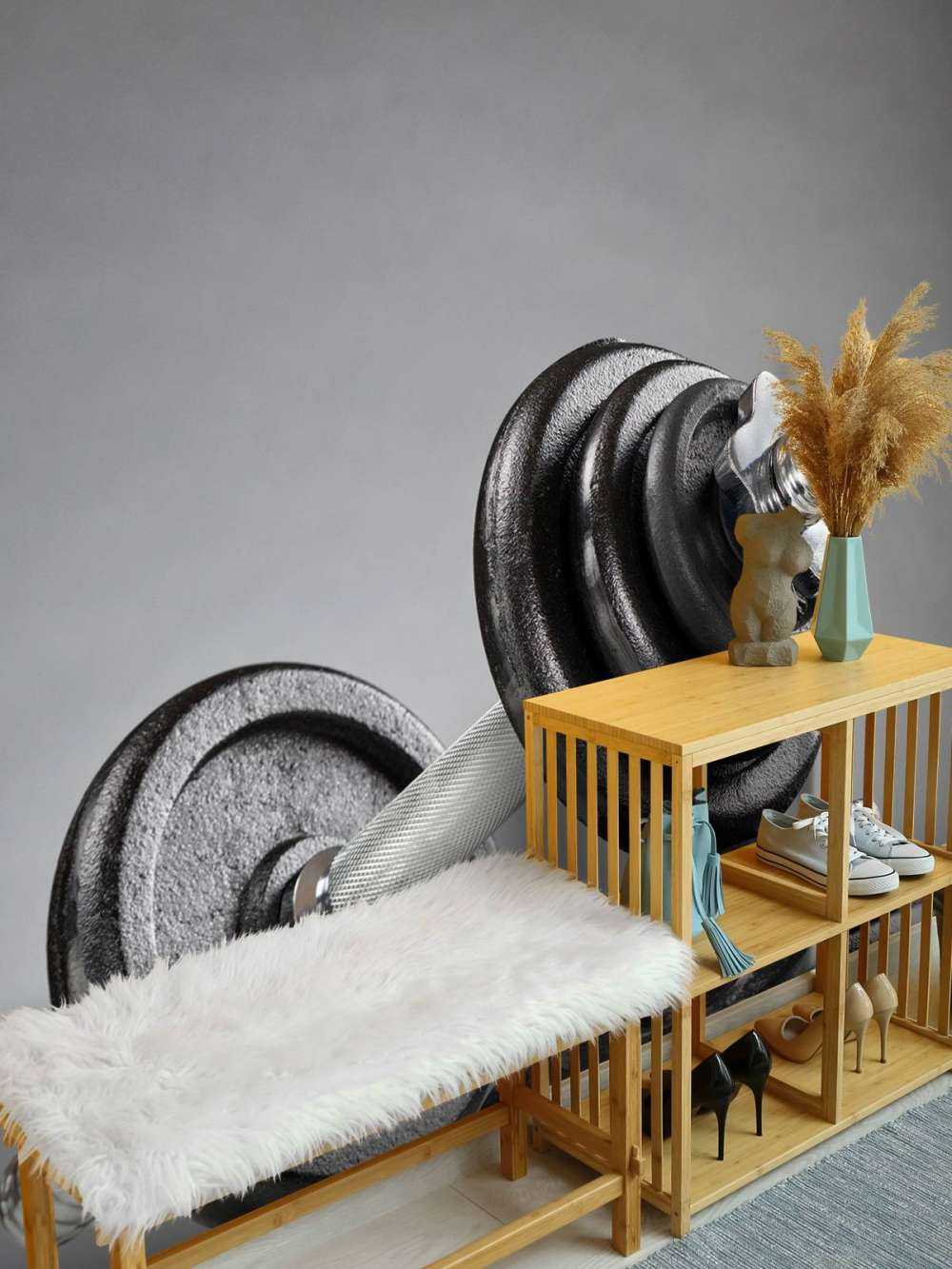 Hantel med svarte plater