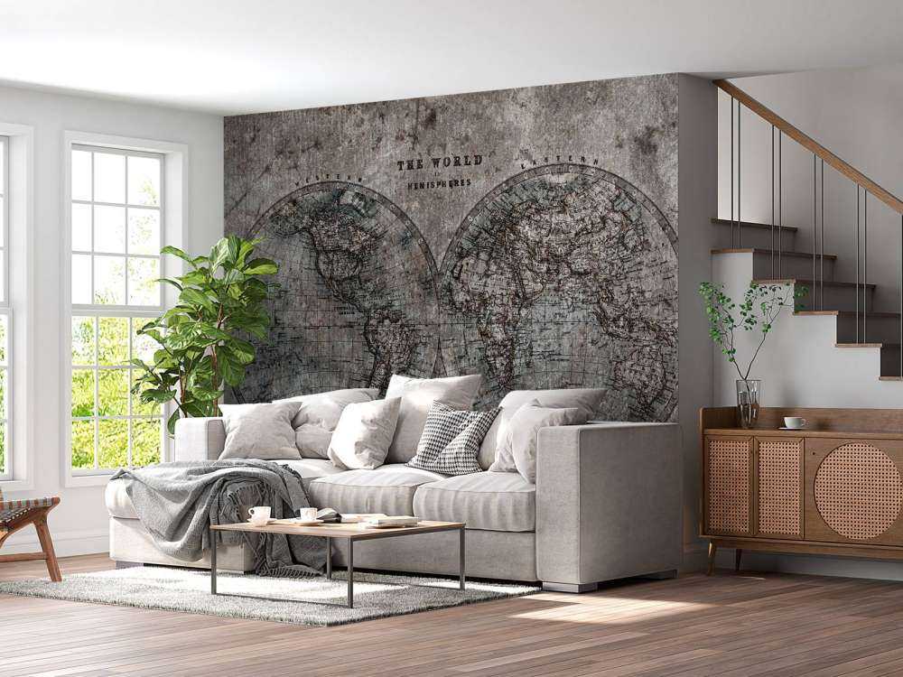 Verdenskart med gråtoner