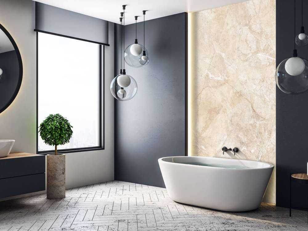 Lys beige marmorskog