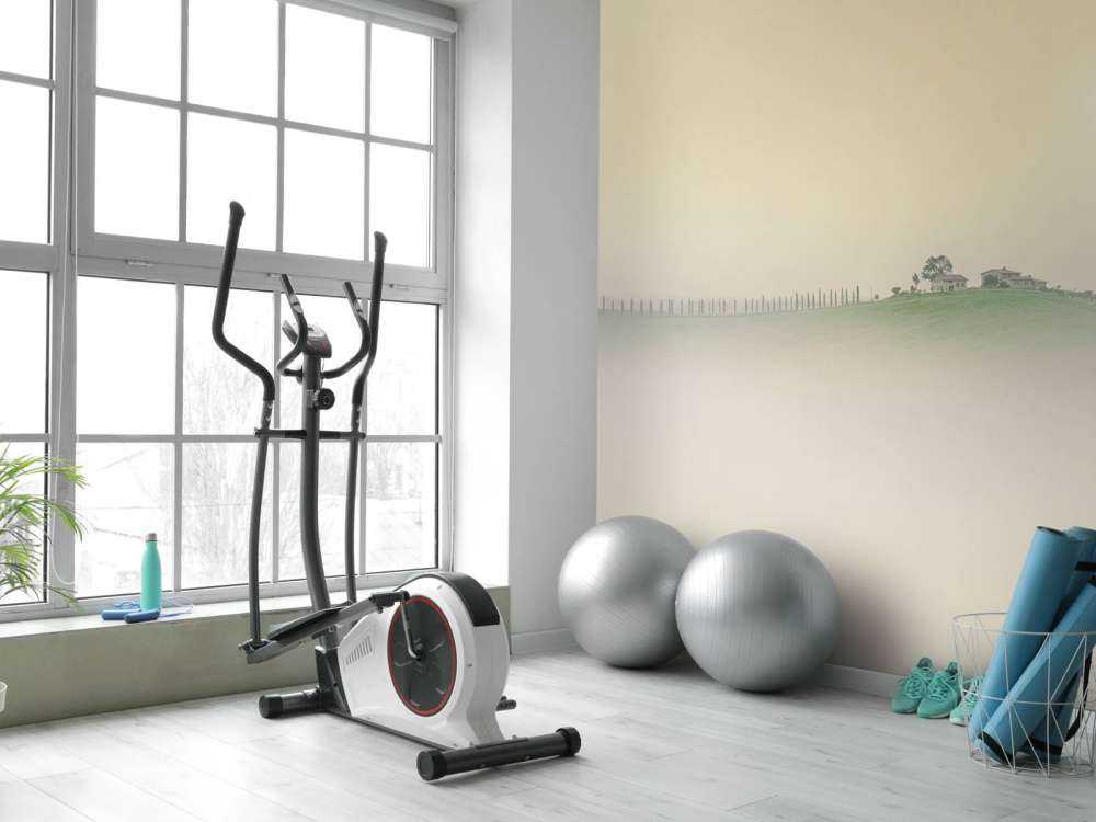 Tåket italiensk landskap