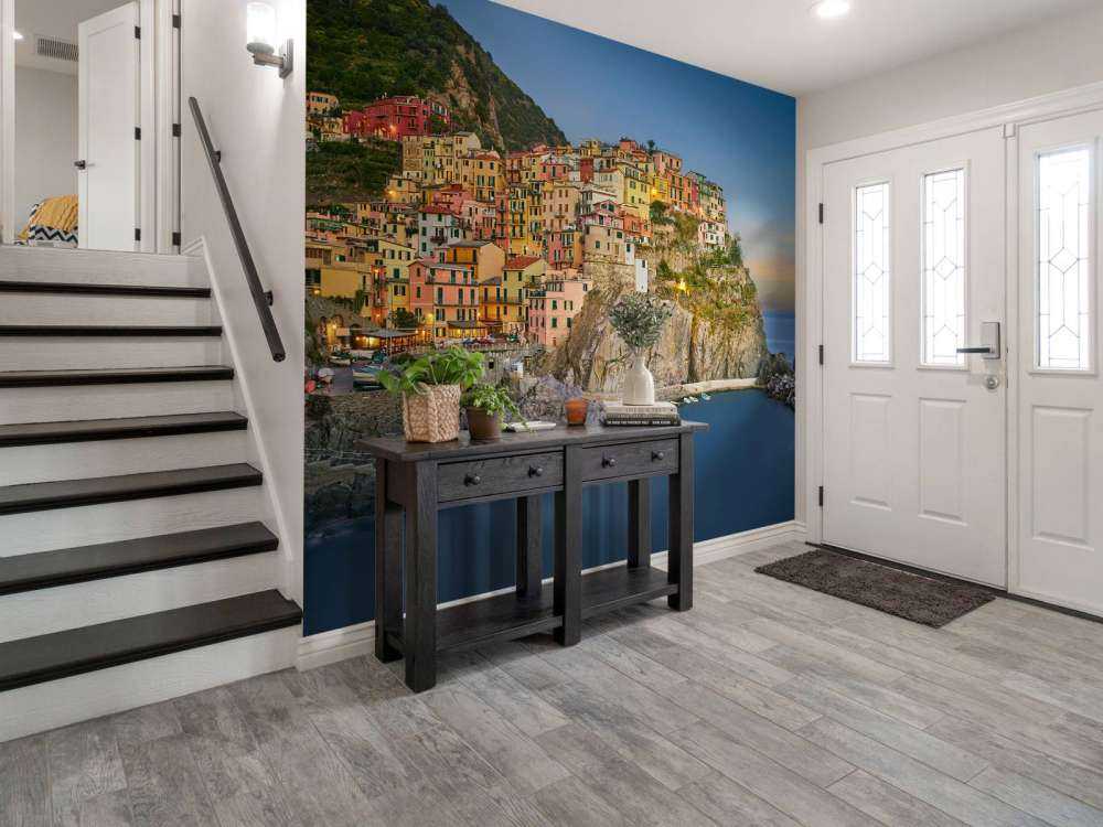 Fargede hus i Italia