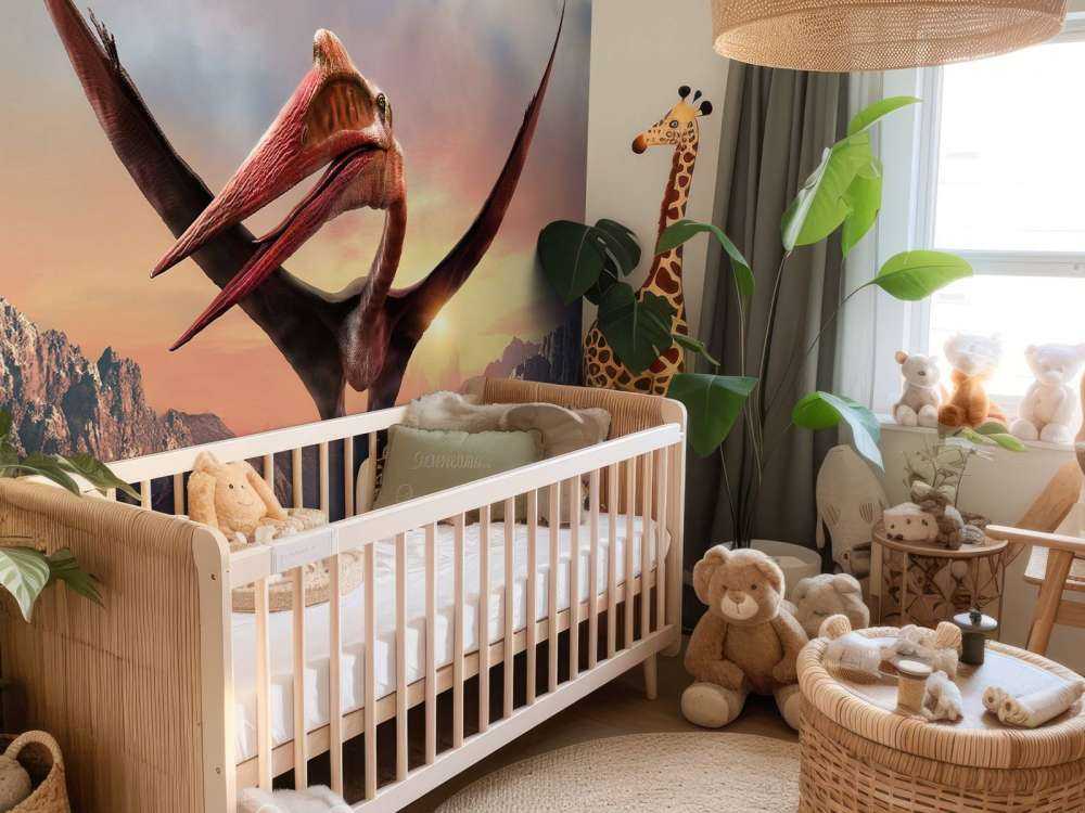 Quetzalcoatlus flyr over fjell