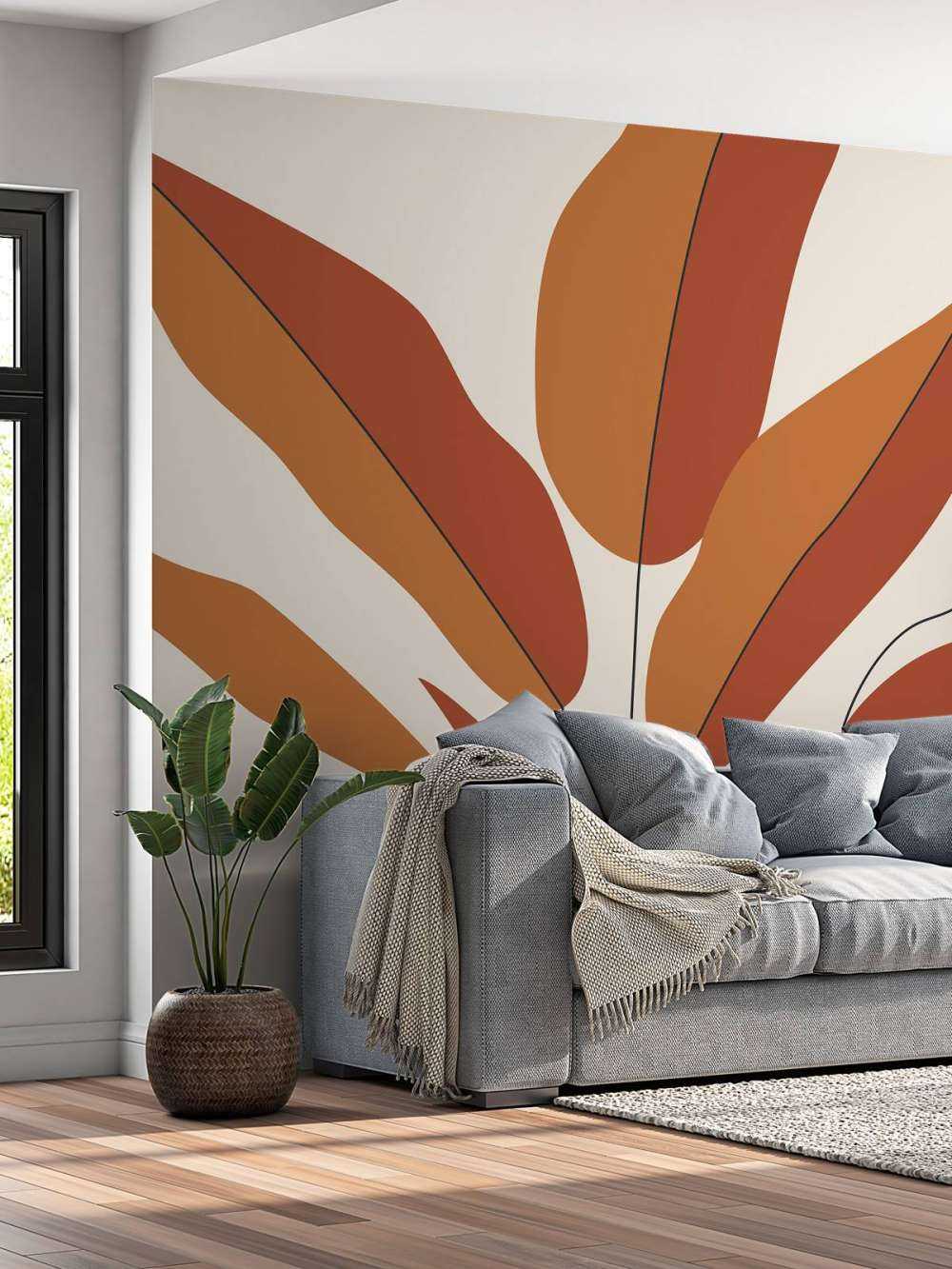 Minimalistisk rød plante