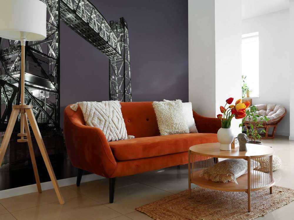 Tidligere jernbanebro De Hef i Rotterdam i farger