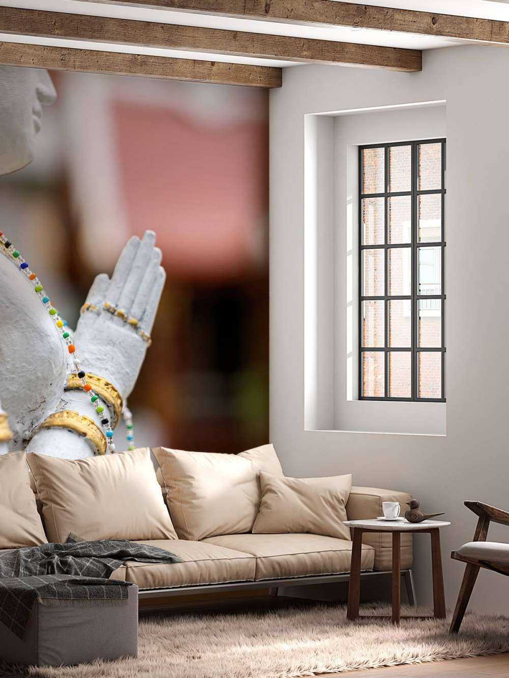 Hvitt og gull Buddha Temple Complex Bangkok (Thailand)