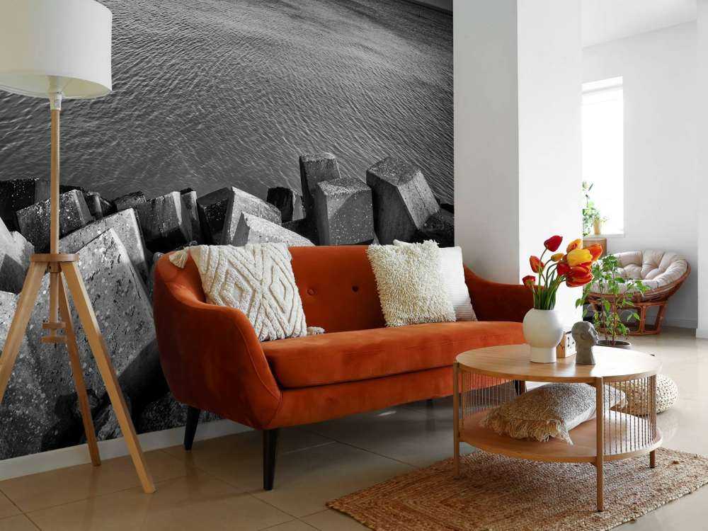 Betongblokker for havnen i Cadzand Bad