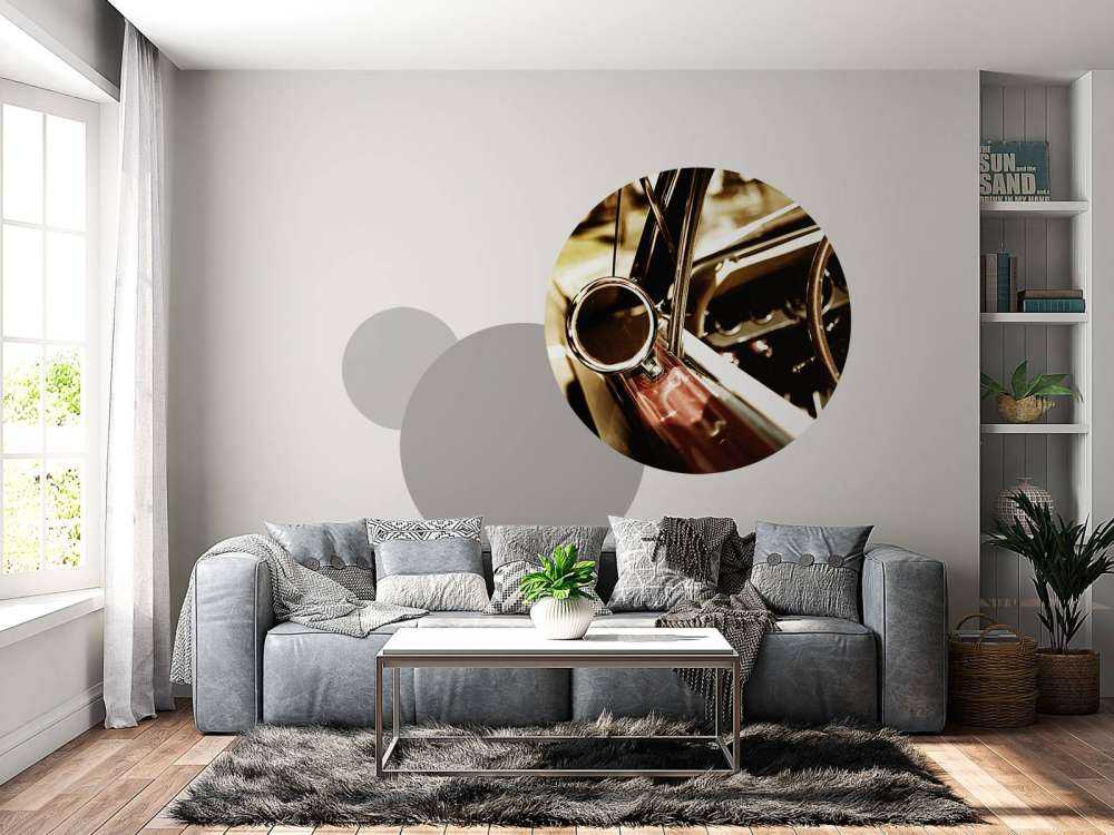 Nærbilde rød klassisk bil