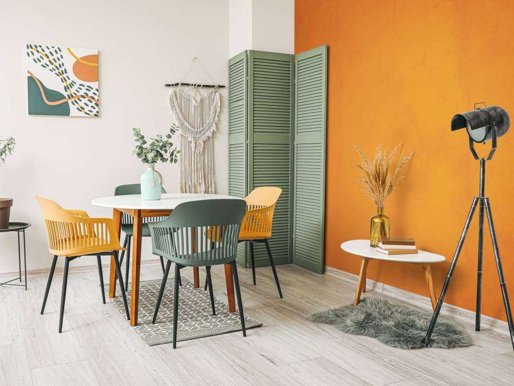 Gammel oransje betong