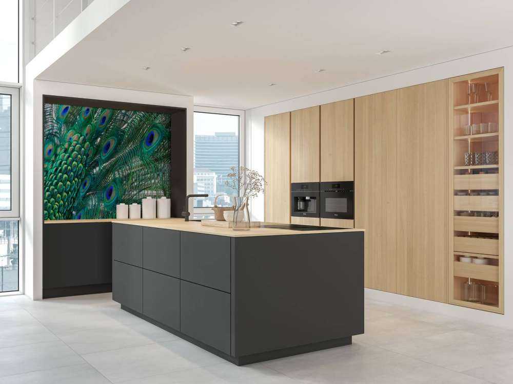 Farget fjærdrakt av en påfugl