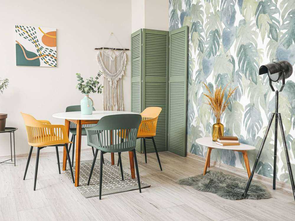 Tropiske akvarellpalmer