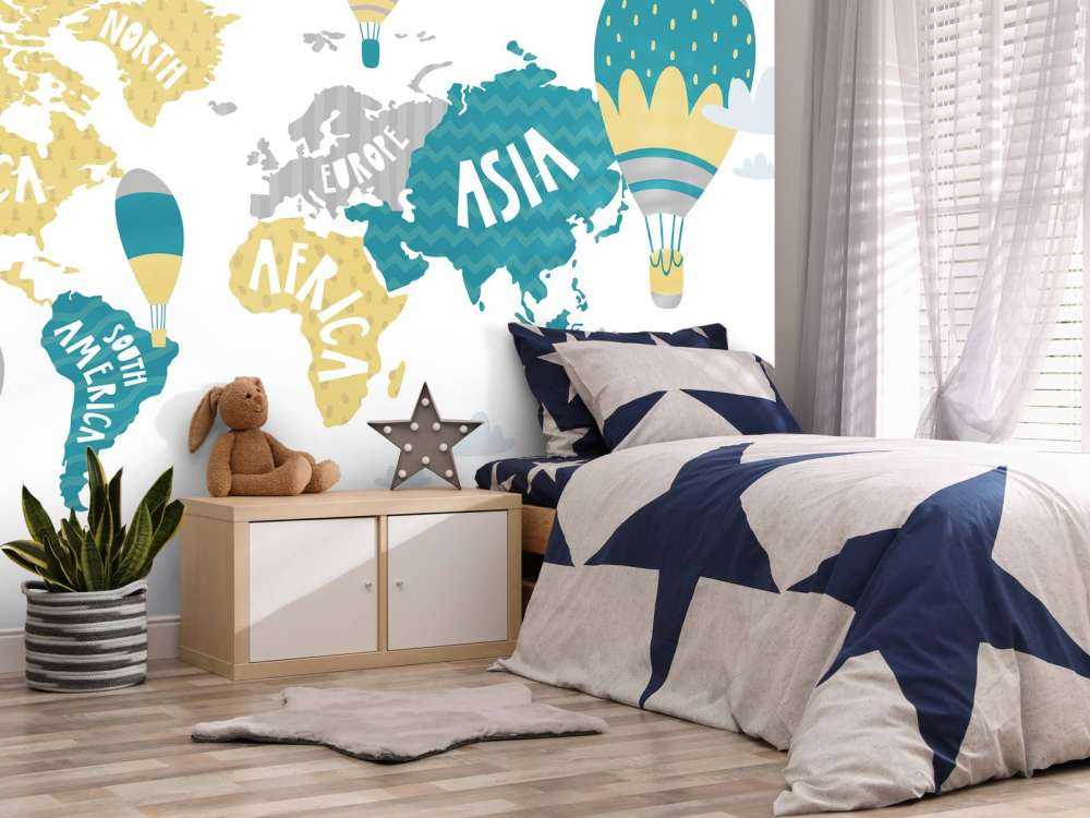 Verdenskart med ballonger