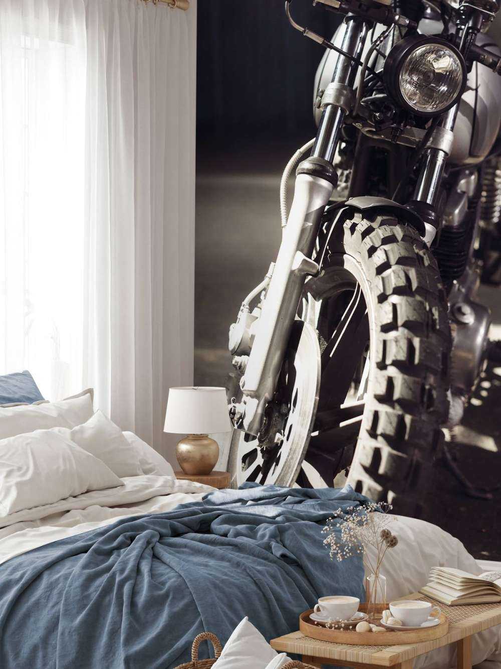 Set forfra av motorsykkel