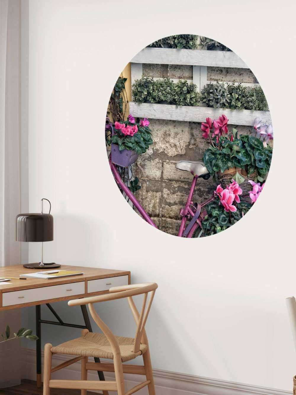 Vintage sykkel med blomster