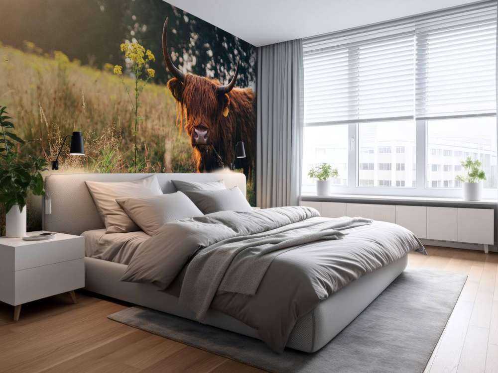 Det skotske høylandet i det høye gresset