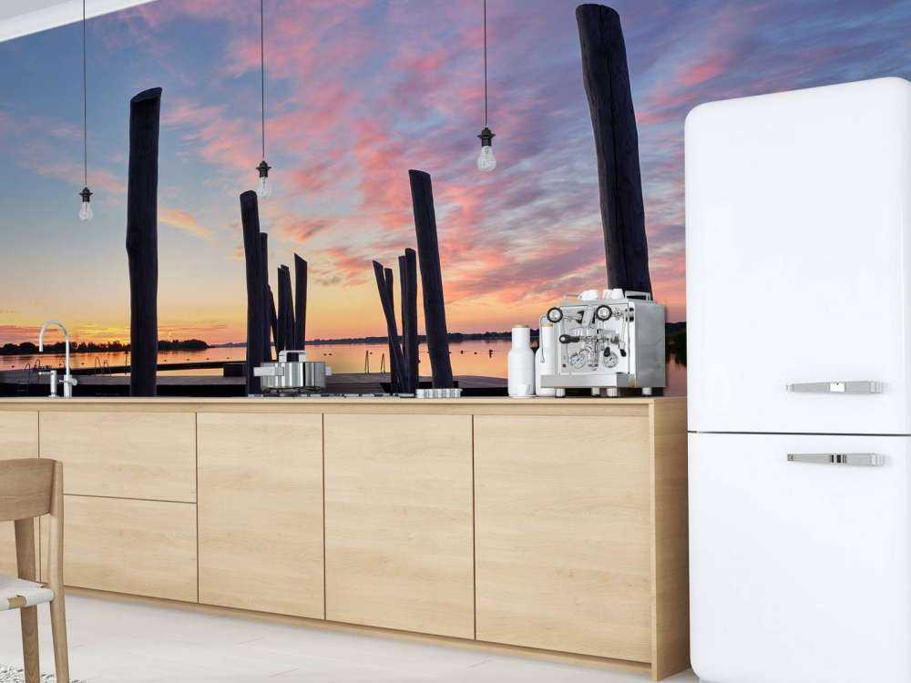 Soloppgang ved svømmehavnen