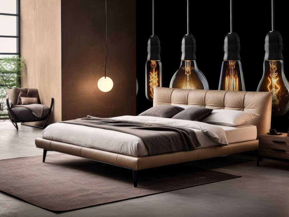 Lamper på svart tapet