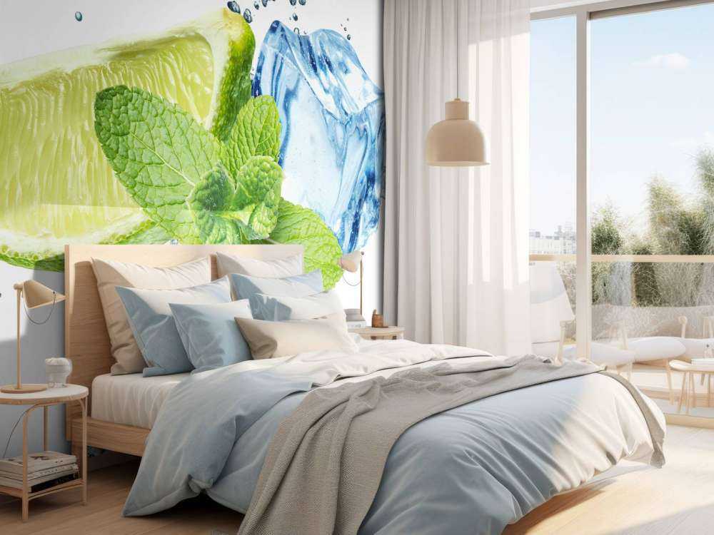 Sprøyt vann med mynte og kalk