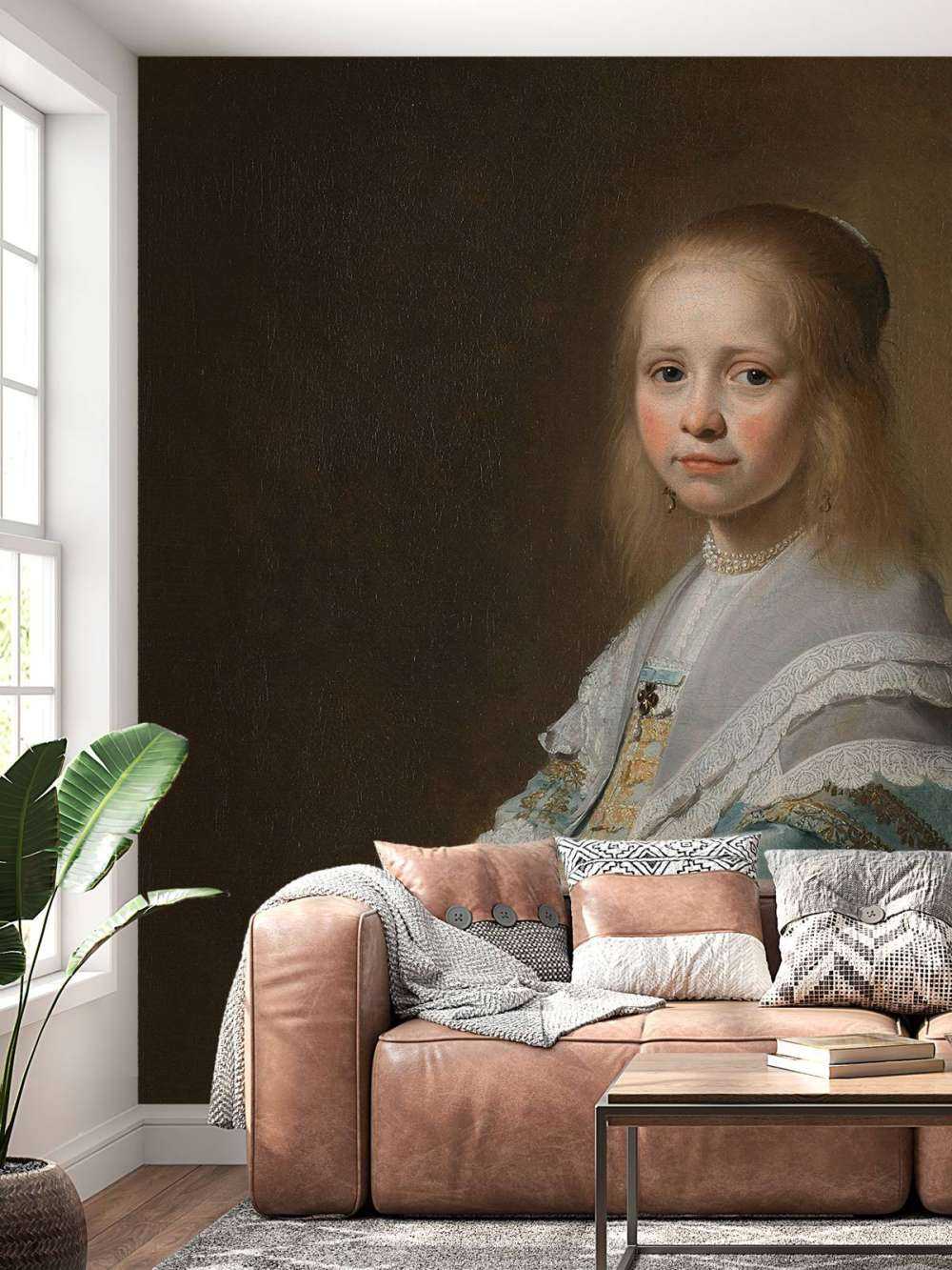 Portrett av en jente i blått