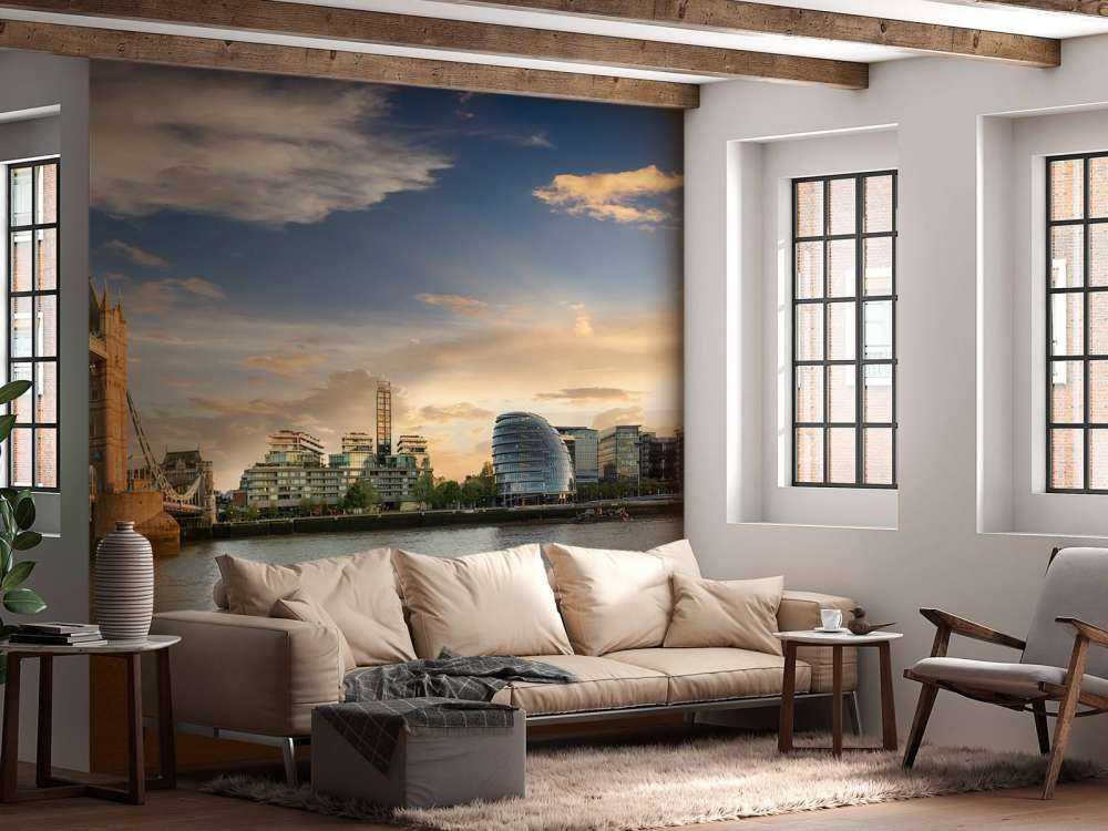 Skyline London med Tower bridge