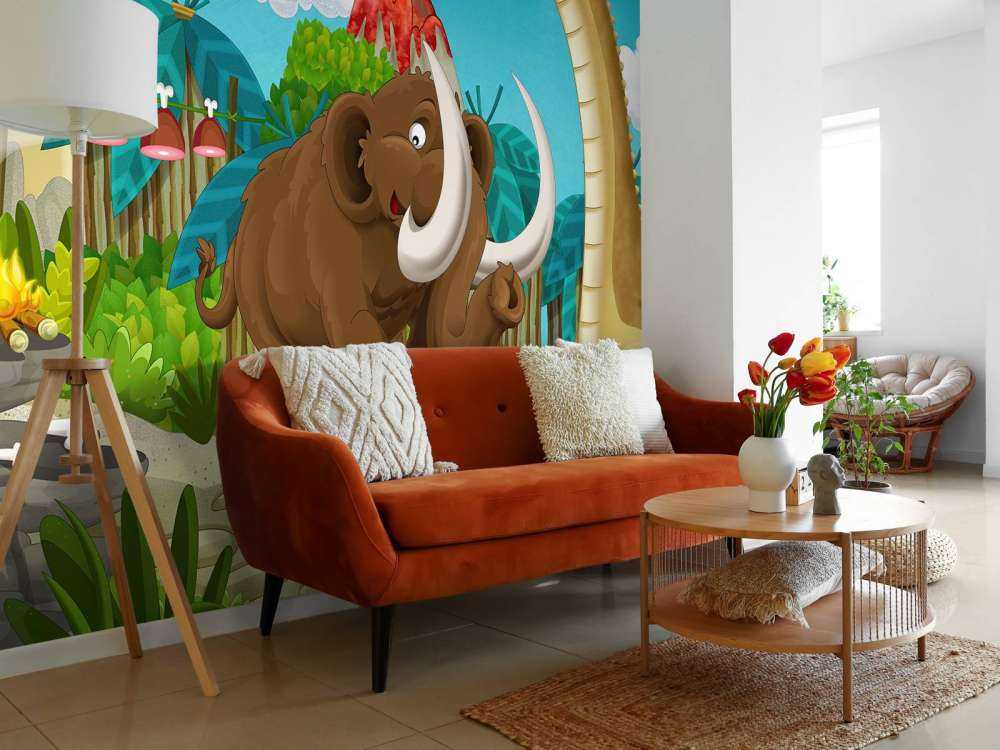 Dinosaur og en mammut