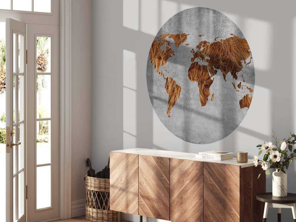 Verdenskart med pelstekstur