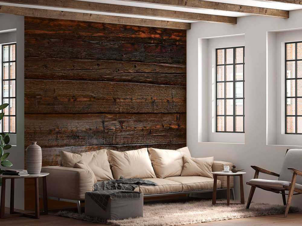 Gammelt brent treverk