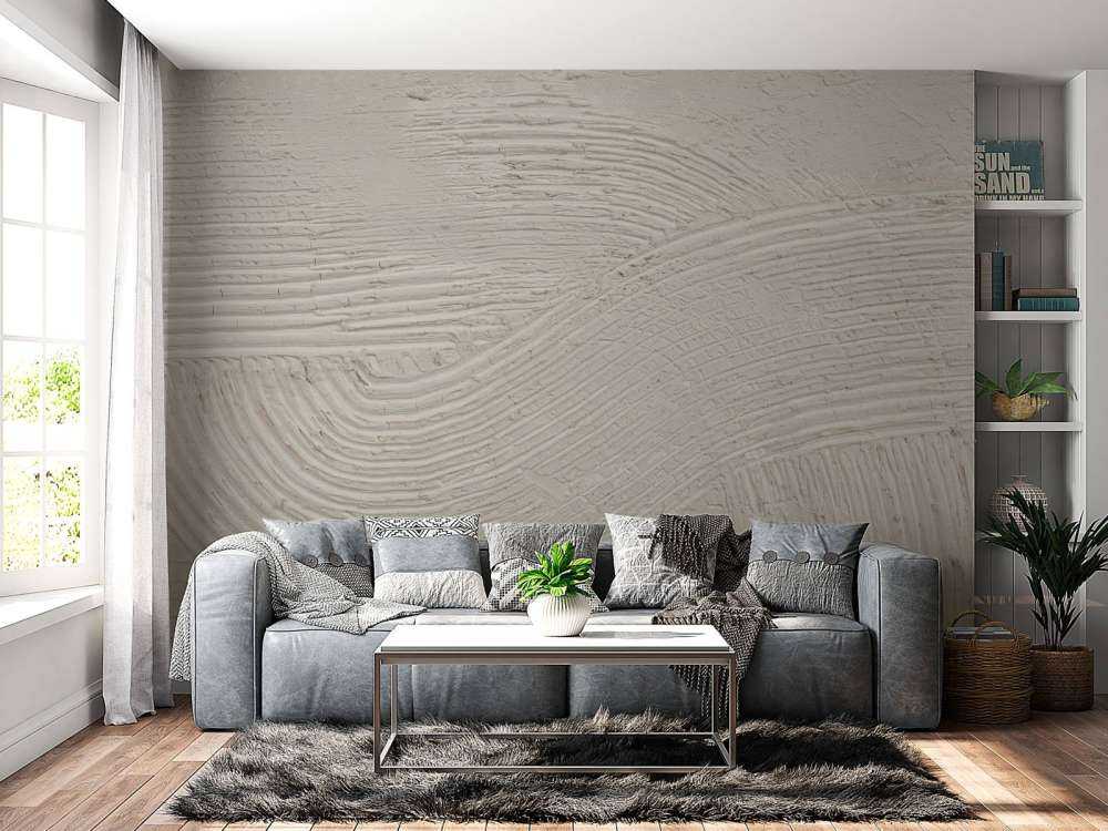 Texturerade linjer i off white