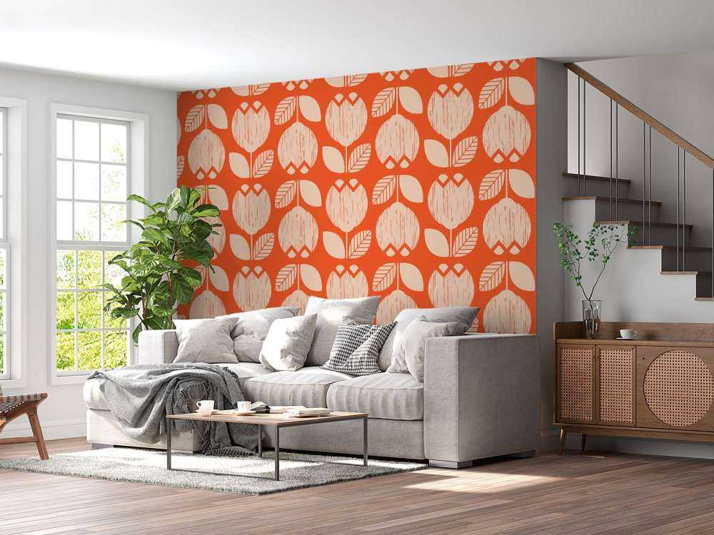 Retro blommönster