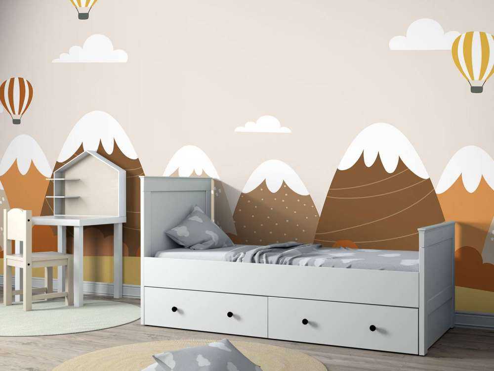 Varmluftsballonger med berg