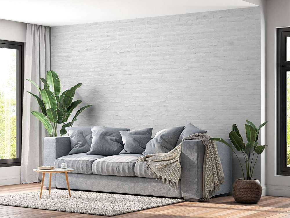 Vita tegelstenar med cement