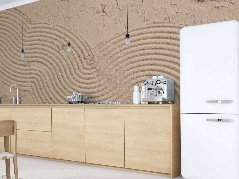 Organiska linjer och strukturer i taupe