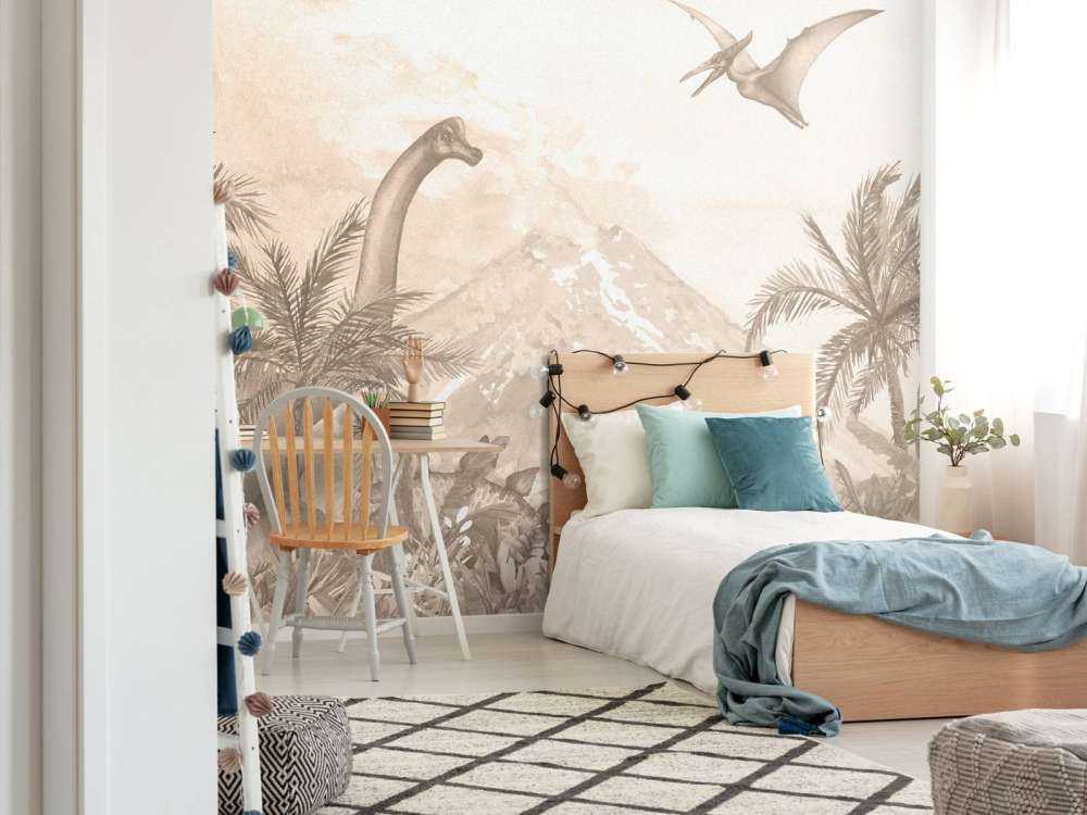 Olika dino's i taupe