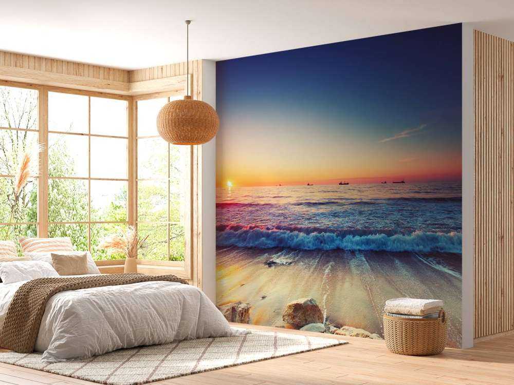 Solnedgång över havet