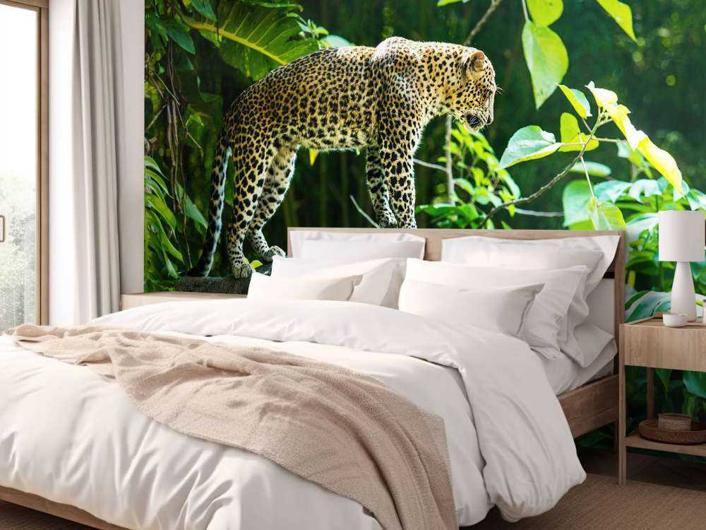 Leopard på en klippa