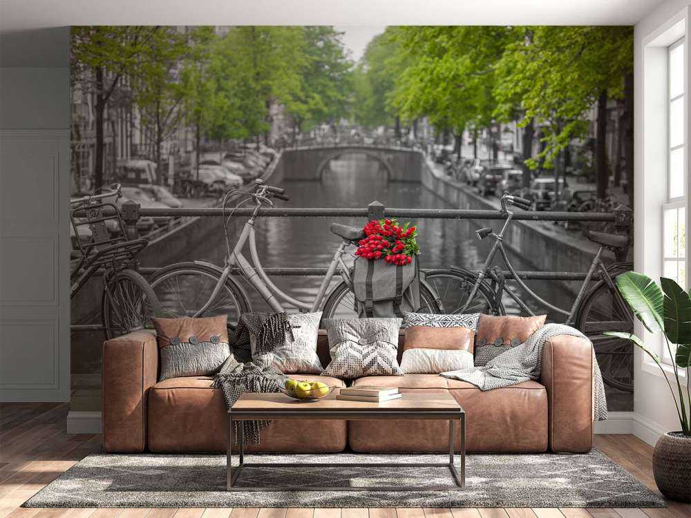 Cykel med blommor