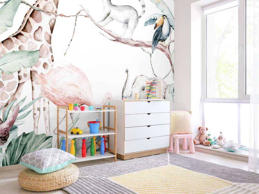 Akvarell afrikanska djur