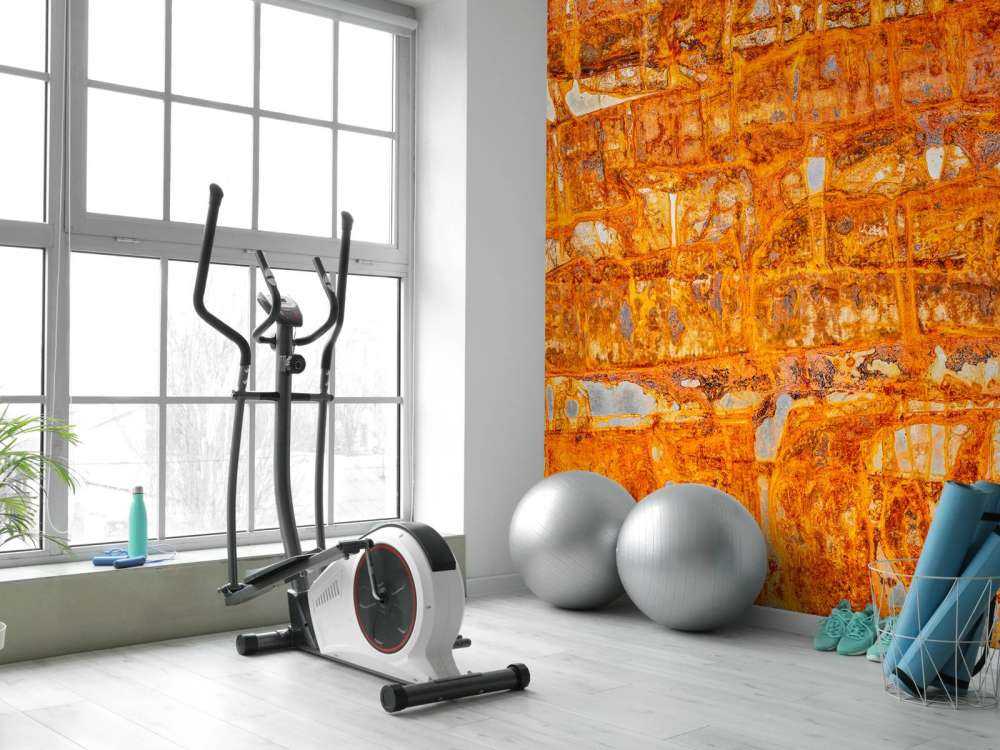 Rostig metallplatta